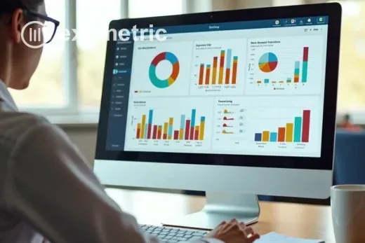 Dashboard com gráficos e métricas educacionais