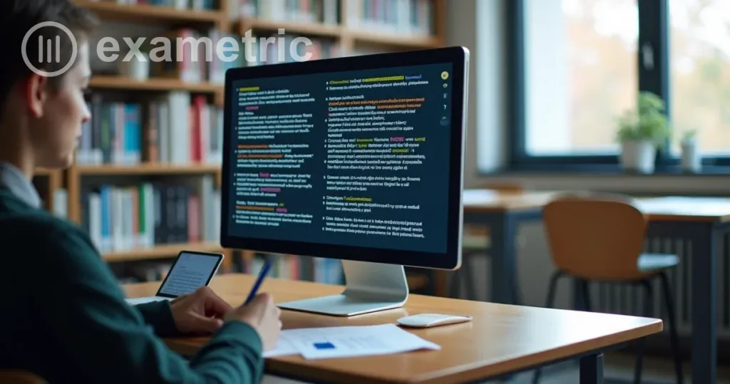 Plágio em provas: Análise automatizada de respostas de prova por IA com destaque em padrões linguísticos.