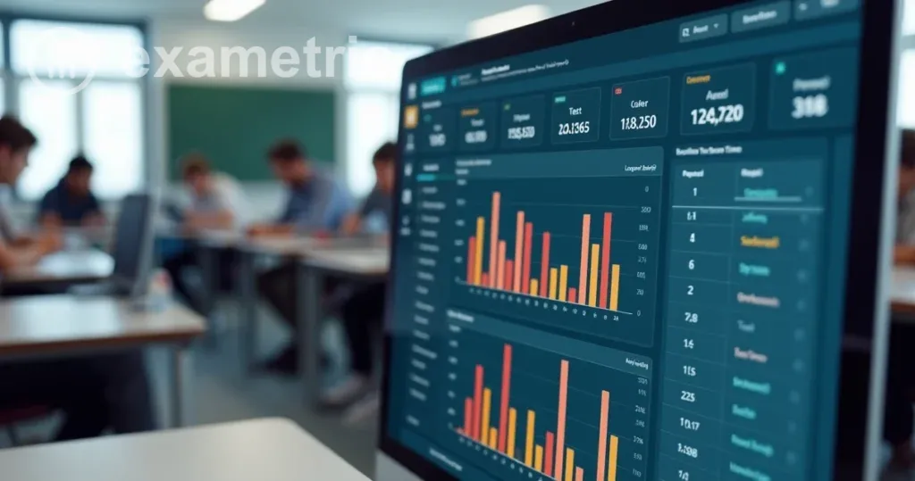 Gráfico mostra tempo de resposta médio em avaliação escolar.
