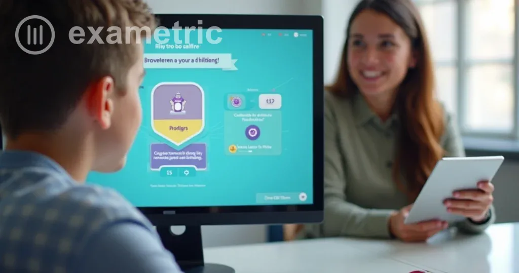 Tela de avaliação gamificada mostrando feedback.