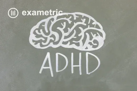 Texto TDAH em destaque representando a necessidade de adaptar avaliações para alunos com TDAH em ambiente escolar inclusivo